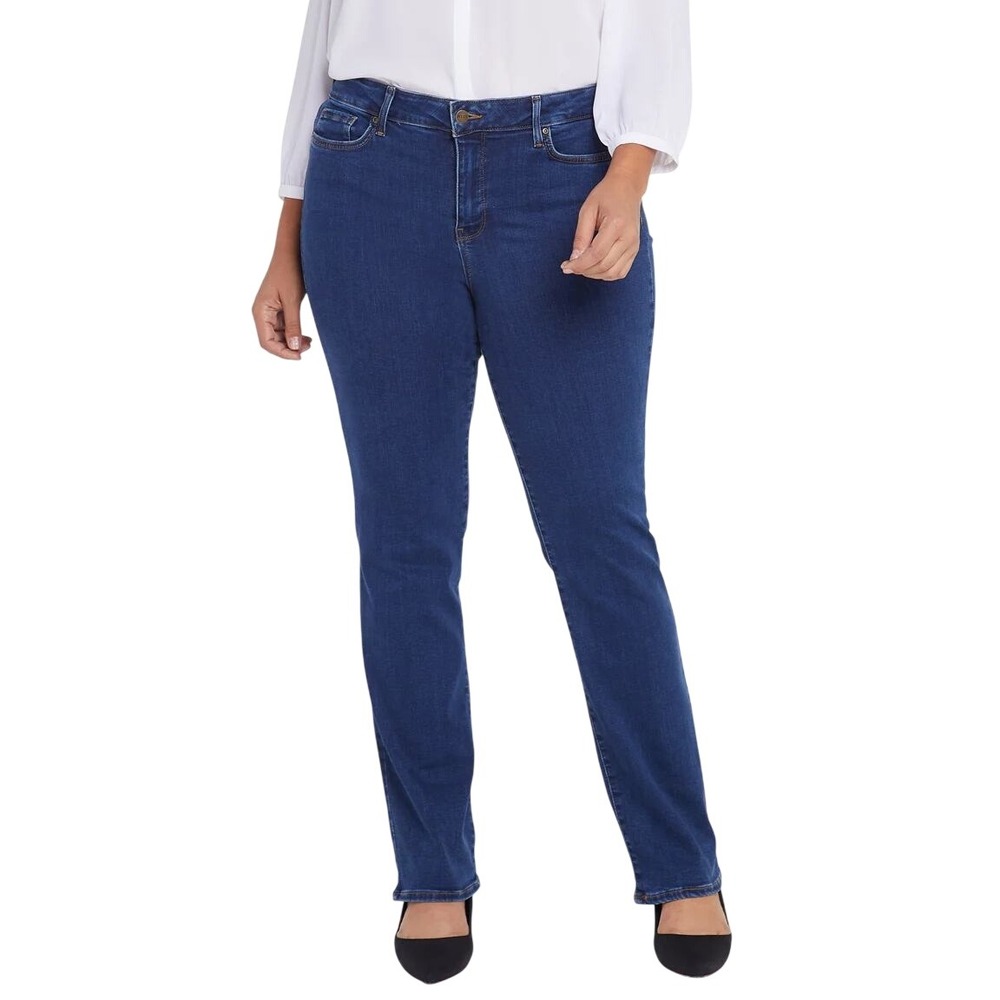 NYDJ Marilyn Straight Jeans Womens 22W Quinn Blue Lift Tuck Timeless Minimalist